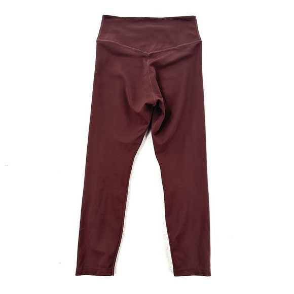 Nike Dri-Fit High Waist Maroon Leggings cropped Womens‎ Small - Picture 2 of 12